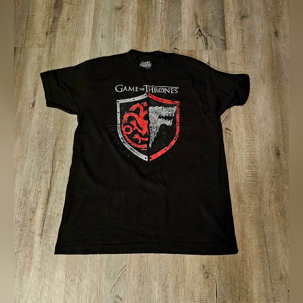 Game of Thrones Black T-Shirt Mens Large